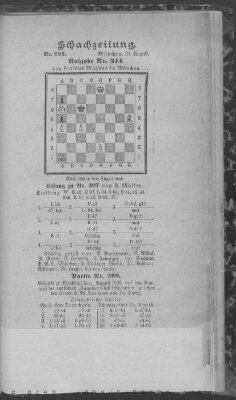 Schach-Zeitung (Münchner neueste Nachrichten) Sonntag 27. August 1893