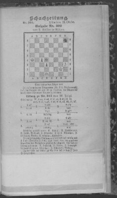 Schach-Zeitung (Münchner neueste Nachrichten) Sonntag 22. Oktober 1893