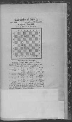 Schach-Zeitung (Münchner neueste Nachrichten) Sonntag 12. November 1893