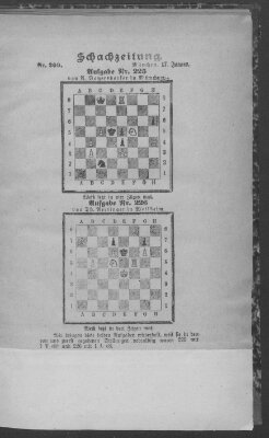 Schach-Zeitung (Münchner neueste Nachrichten) Sonntag 17. Januar 1892