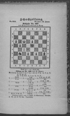 Schach-Zeitung (Münchner neueste Nachrichten) Sonntag 24. Januar 1892