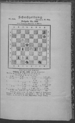 Schach-Zeitung (Münchner neueste Nachrichten) Sonntag 20. März 1892