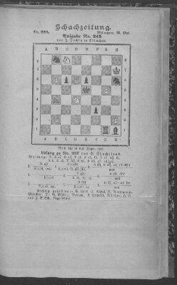 Schach-Zeitung (Münchner neueste Nachrichten) Samstag 28. Mai 1892