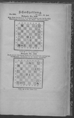 Schach-Zeitung (Münchner neueste Nachrichten) Samstag 25. Juni 1892