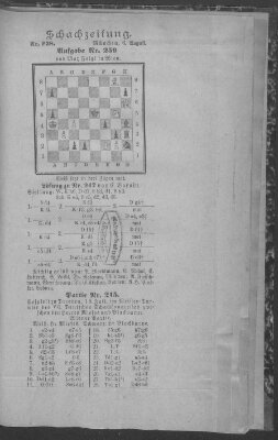 Schach-Zeitung (Münchner neueste Nachrichten) Samstag 6. August 1892