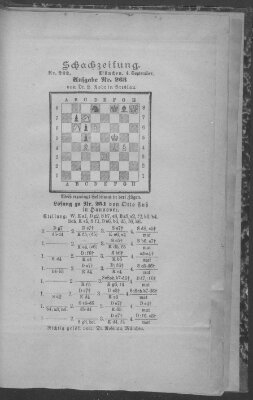 Schach-Zeitung (Münchner neueste Nachrichten) Sonntag 4. September 1892