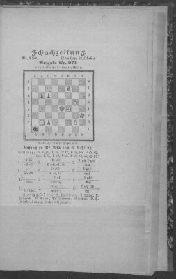 Schach-Zeitung (Münchner neueste Nachrichten) Sonntag 30. Oktober 1892