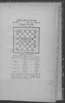 Schach-Zeitung (Münchner neueste Nachrichten) Sonntag 4. Dezember 1892