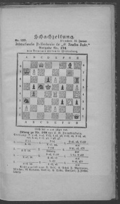 Schach-Zeitung (Münchner neueste Nachrichten) Donnerstag 15. Januar 1891