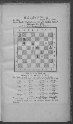 Schach-Zeitung (Münchner neueste Nachrichten) Donnerstag 22. Januar 1891