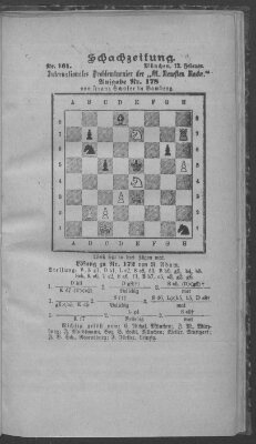 Schach-Zeitung (Münchner neueste Nachrichten) Freitag 13. Februar 1891