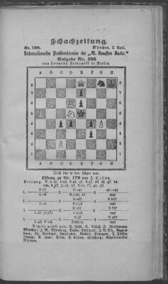 Schach-Zeitung (Münchner neueste Nachrichten) Donnerstag 2. April 1891