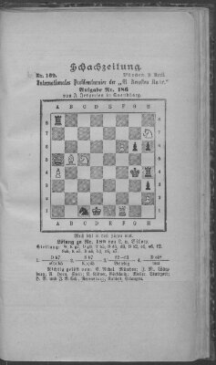 Schach-Zeitung (Münchner neueste Nachrichten) Donnerstag 9. April 1891