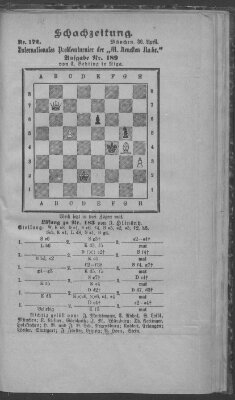 Schach-Zeitung (Münchner neueste Nachrichten) Donnerstag 30. April 1891