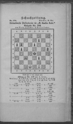 Schach-Zeitung (Münchner neueste Nachrichten) Donnerstag 28. Mai 1891