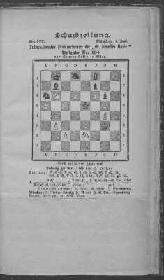 Schach-Zeitung (Münchner neueste Nachrichten) Donnerstag 4. Juni 1891