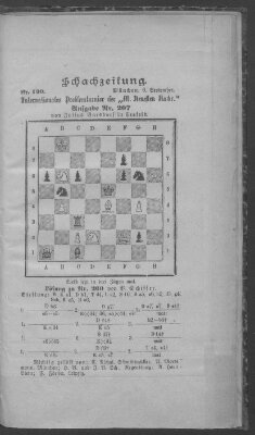 Schach-Zeitung (Münchner neueste Nachrichten) Sonntag 6. September 1891