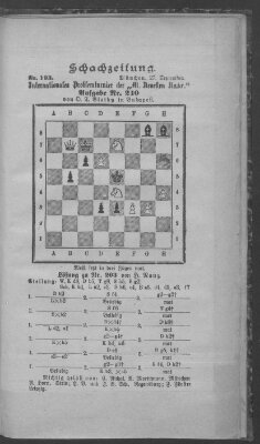 Schach-Zeitung (Münchner neueste Nachrichten) Sonntag 27. September 1891