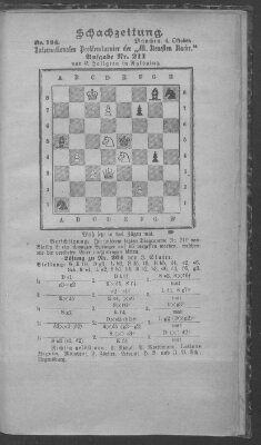 Schach-Zeitung (Münchner neueste Nachrichten) Sonntag 4. Oktober 1891