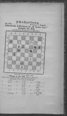 Schach-Zeitung (Münchner neueste Nachrichten) Sonntag 8. November 1891