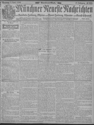 Münchner neueste Nachrichten Freitag 3. April 1896