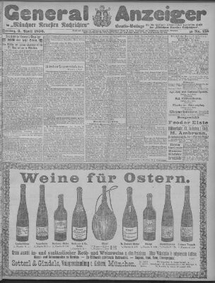 Münchner neueste Nachrichten Freitag 3. April 1896