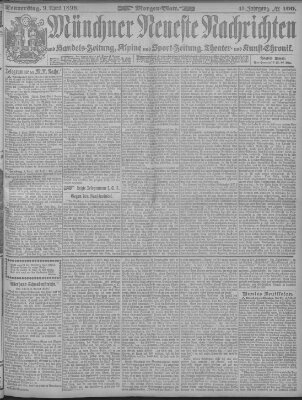 Münchner neueste Nachrichten Donnerstag 9. April 1896