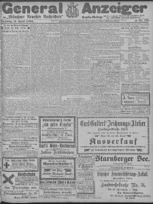 Münchner neueste Nachrichten Samstag 11. April 1896