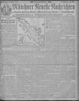 Münchner neueste Nachrichten Samstag 18. April 1896