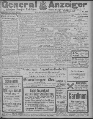 Münchner neueste Nachrichten Samstag 18. April 1896