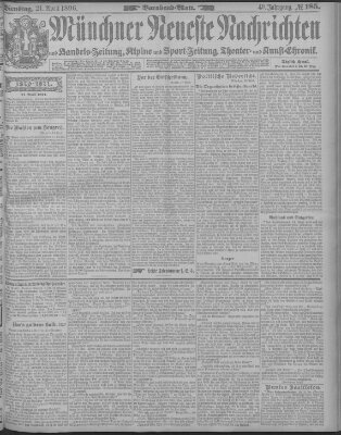 Münchner neueste Nachrichten Dienstag 21. April 1896