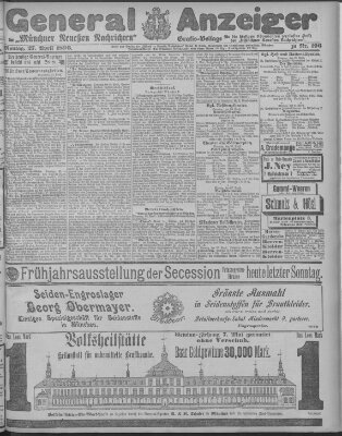 Münchner neueste Nachrichten Montag 27. April 1896