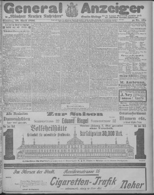 Münchner neueste Nachrichten Dienstag 28. April 1896