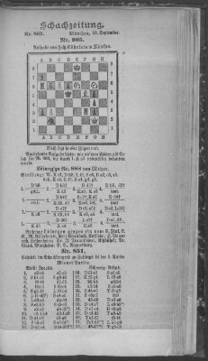 Schach-Zeitung (Münchner neueste Nachrichten) Sonntag 18. September 1904