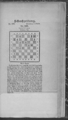 Schach-Zeitung (Münchner neueste Nachrichten) Sonntag 9. Oktober 1904