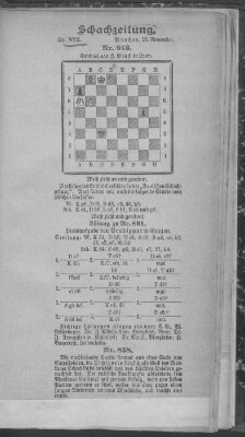 Schach-Zeitung (Münchner neueste Nachrichten) Sonntag 13. November 1904