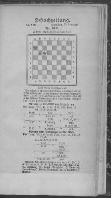 Schach-Zeitung (Münchner neueste Nachrichten) Sonntag 20. November 1904