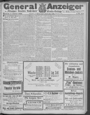 Münchner neueste Nachrichten Mittwoch 4. Oktober 1893