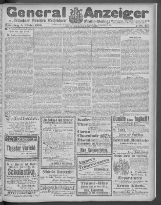 Münchner neueste Nachrichten Donnerstag 5. Oktober 1893