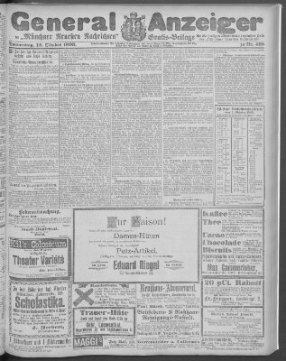 Münchner neueste Nachrichten Donnerstag 12. Oktober 1893