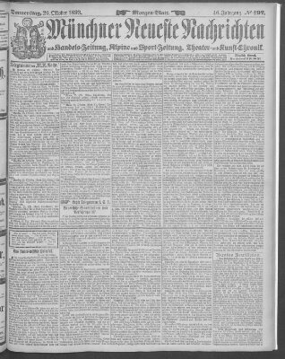 Münchner neueste Nachrichten Donnerstag 26. Oktober 1893