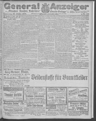 Münchner neueste Nachrichten Donnerstag 26. Oktober 1893