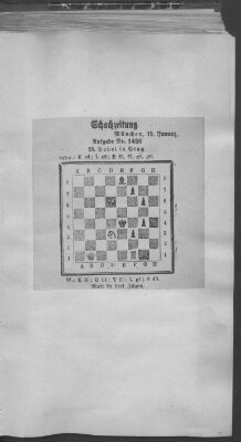 Schach-Zeitung (Münchner neueste Nachrichten) Sonntag 12. Januar 1913