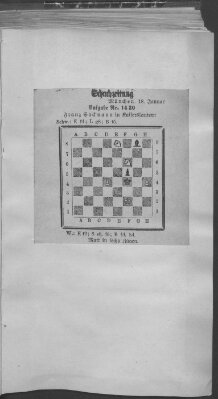 Schach-Zeitung (Münchner neueste Nachrichten) Samstag 18. Januar 1913