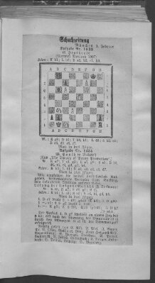 Schach-Zeitung (Münchner neueste Nachrichten) Samstag 1. Februar 1913