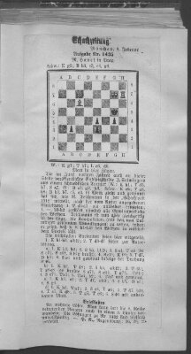 Schach-Zeitung (Münchner neueste Nachrichten) Samstag 8. Februar 1913