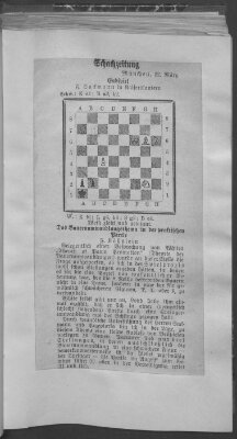 Schach-Zeitung (Münchner neueste Nachrichten) Samstag 22. März 1913