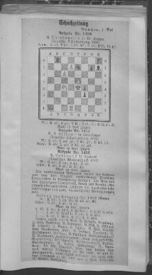 Schach-Zeitung (Münchner neueste Nachrichten) Samstag 3. Mai 1913