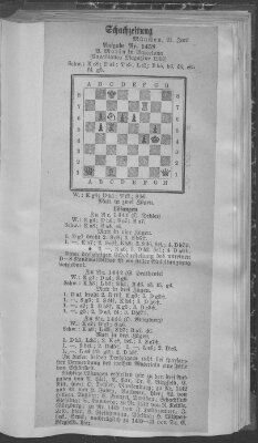 Schach-Zeitung (Münchner neueste Nachrichten) Samstag 21. Juni 1913