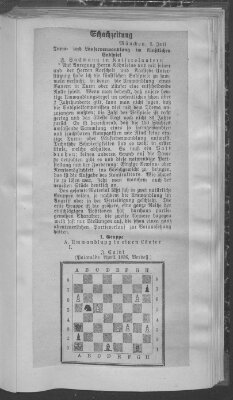 Schach-Zeitung (Münchner neueste Nachrichten) Samstag 5. Juli 1913